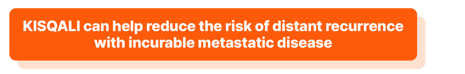 Kisqali can help reduce the risk of distant recurrence with incurable metastatic disease.